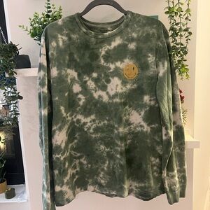 Green Tie-Dye Long Sleeve Tee